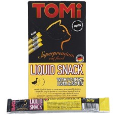 TOMi Liquid Snack Poultry Liver & Biotin Жидкое лакомство для взрослых кошек с птицей и печенью с биотином 