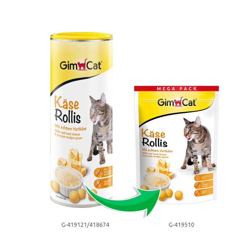 GimCat Kase-Rollis Общеукрепляющий комплекс витаминов для кошек с сыром