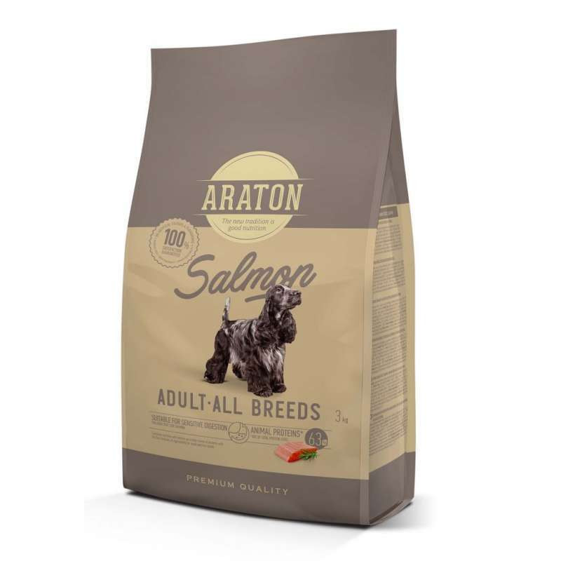 Araton Dog Adult Salmon & Rice All Breeds Сухой корм для взрослых собак всех пород с лососем и рисом