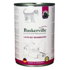 Baskerville Super Premium Kitten Консервы для котят с лососем и ежевикой