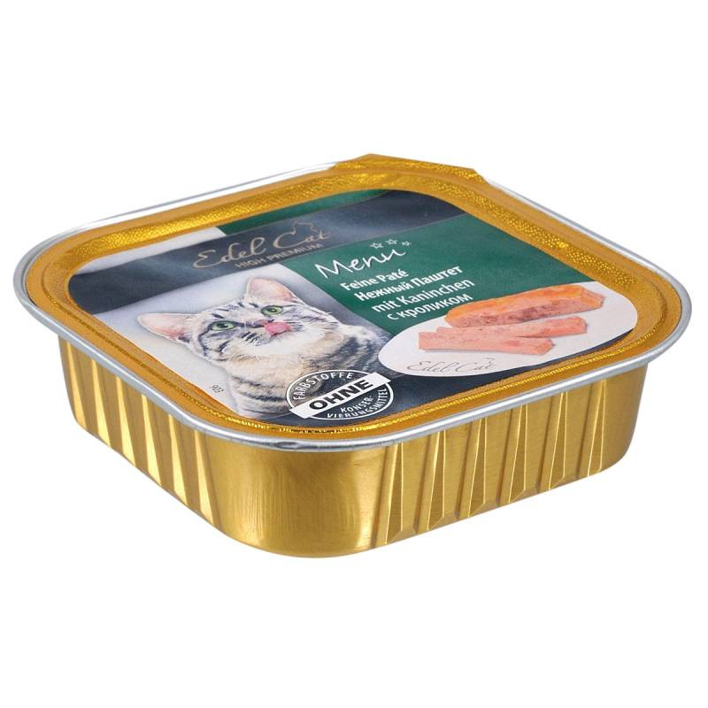 Edel Cat Паштет для взрослых кошек с кроликом