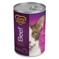 Lovely Hunter Cat Adult Beef Консервы для взрослых кошек с говядиной в банке