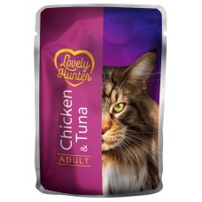 Lovely Hunter Cat Adult Chicken & Tuna Консервы для взрослых кошек с курицей и тунцом в пауче