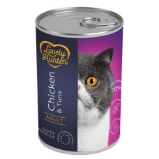 Lovely Hunter Cat Adult Sterilised Chicken & Tuna Консервы для стерилизованных кошек с курицей и тунцом в банке