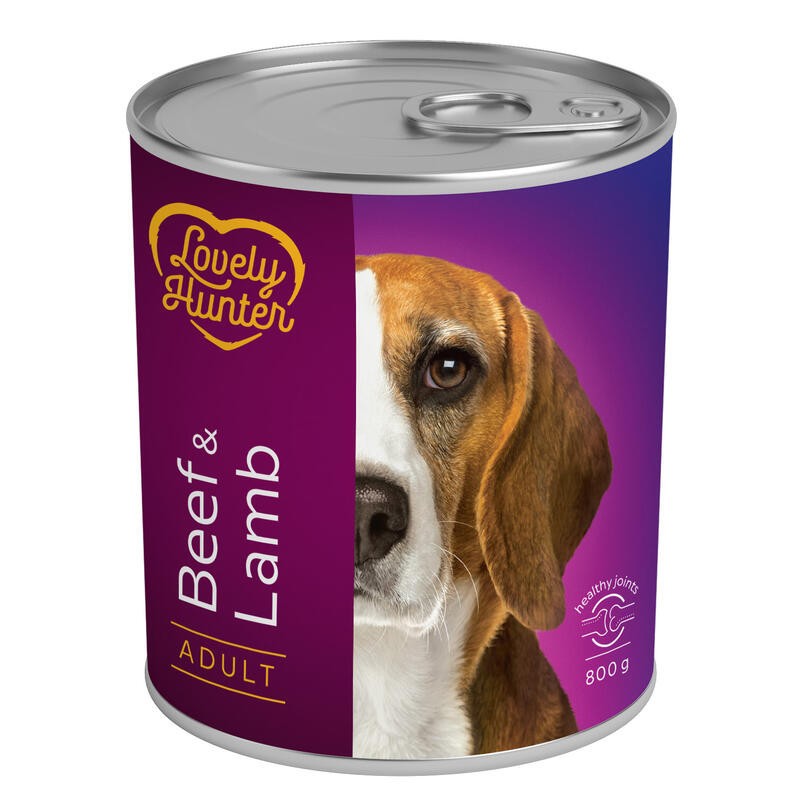 Lovely Hunter Dog Adult Beef & Lamb Консервы для взрослых собак с говядиной и ягненком в банке
