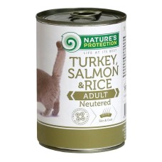 Nature's Protection Cat Adult Neutered Turkey Salmon & Rice Консервы для стерилизованных кошек с индейкой лососем и рисом