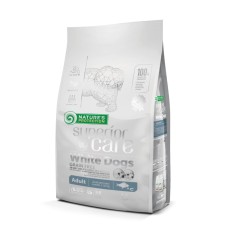 Nature's Protection Superior Care White Coat Grain Free Small Breeds White Fish Беззерновой сухой корм для взрослых собак мелких пород с белой шерстью