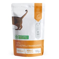 Nature‘s Protection Cat Adult Sterilised Poultry & Cranberries Консервы для стерилизованных кошек с мясом птицы и клюквой