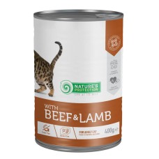 Nature's Protection Cat Adult Beef & Lamb Консервы для взрослых кошек с говядиной и ягненком