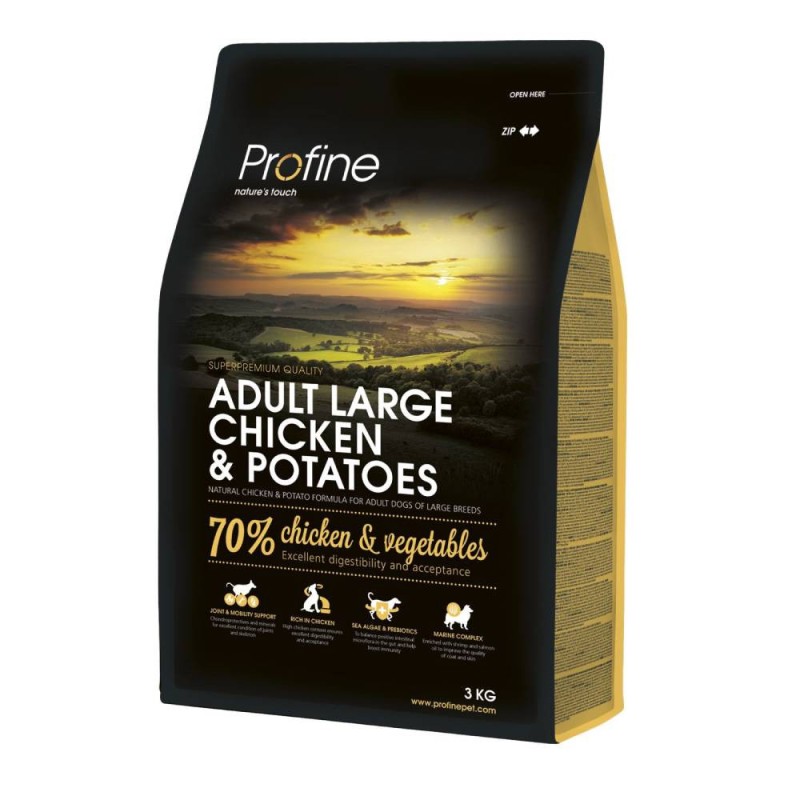 Profine Dog Adult Large Chicken and Potatoes Сухой корм для взрослых собак крупных пород с курицей и картофелем