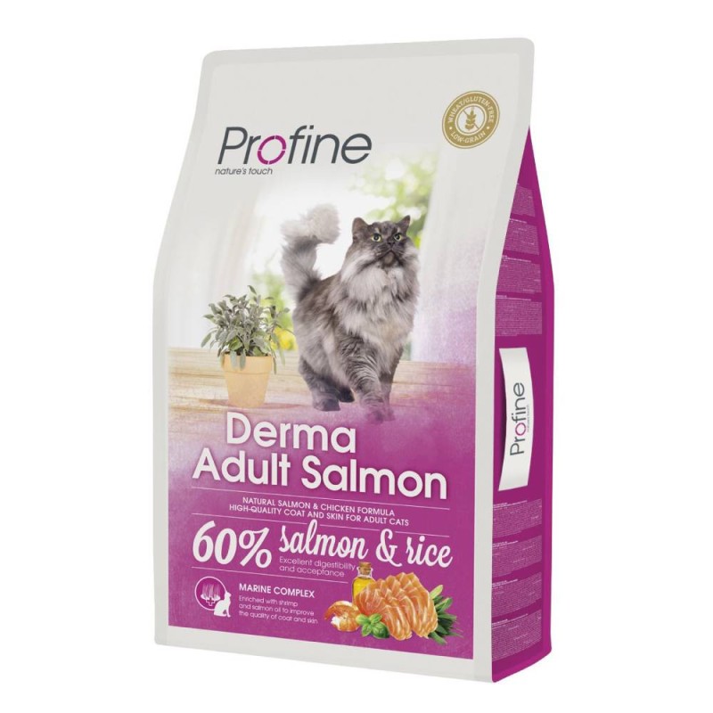 Profine Cat Adult Derma Salmon and Rice Сухой корм для взрослых кошек с лососем и рисом