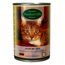 Baskerville Super Premium Консервы для взрослых кошек с цыпленком и рисом