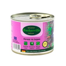 Baskerville Super Premium Консервы для взрослых кошек с уткой и индейкой