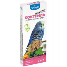 Природа Колосок Коктейль для волнистых попугаев с лесной ягодой салфором и кокосом