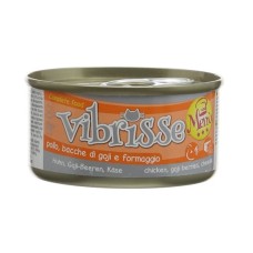 Vibrisse Adult Menu Chicken Goji berries & Cheese Консервы для взрослых кошек с курицей ягодами годжи и сыром в банке