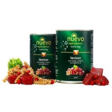Nuevo Adult Vension with Noodles Cowberry and Safflower Oil Консервы для взрослых собак оленина c лапшой брусникой и сафлоровым маслом