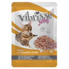 Vibrisse Adult Tuna & Chicken Ham Консервы для взрослых кошек с тунцом и куриной ветчиной в желе в пауче