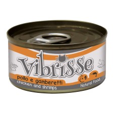 Vibrisse Adult Chicken & Shrimp Консервы для взрослых кошек с курицой и креветками в банке