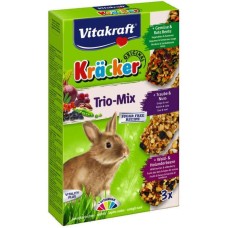 Vitakraft Kracker Trio Mix Лакомства для кроликов 3в1 с овощами орехами и лесными ягодами
