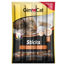 GimCat Sticks Salmon & Scallops Колбаски для кошек с лососем и гребешками