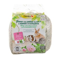 GimBi Сено для грызунов с розой и мятой