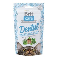 Brit Care Cat Adult Snack Dental Лакомства для взрослых кошек для поддержания зубов с индейкой