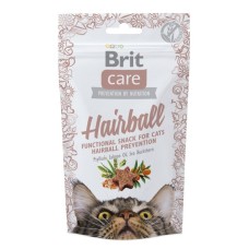 Brit Care Cat Adult Snack Hairball Лакомства для взрослых кошек для выведения шерсти из желудка с уткой