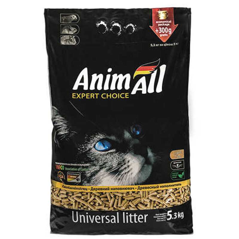 Animall Expert Choice Древесный впитывающий наполнитель