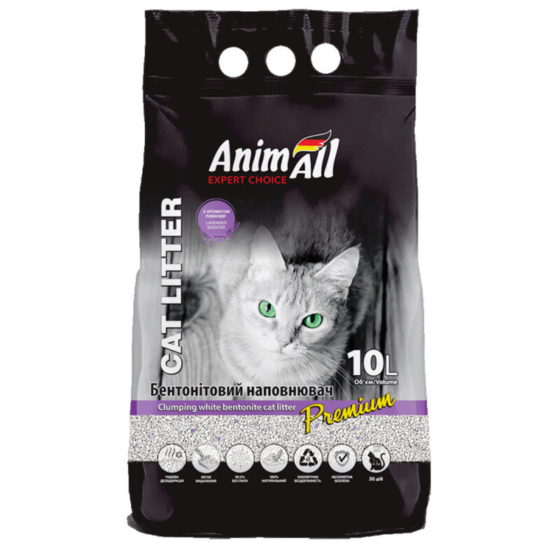 AnimAll Expert Choice Lavender Бентонитовый наполнитель белый с ароматом лаванды