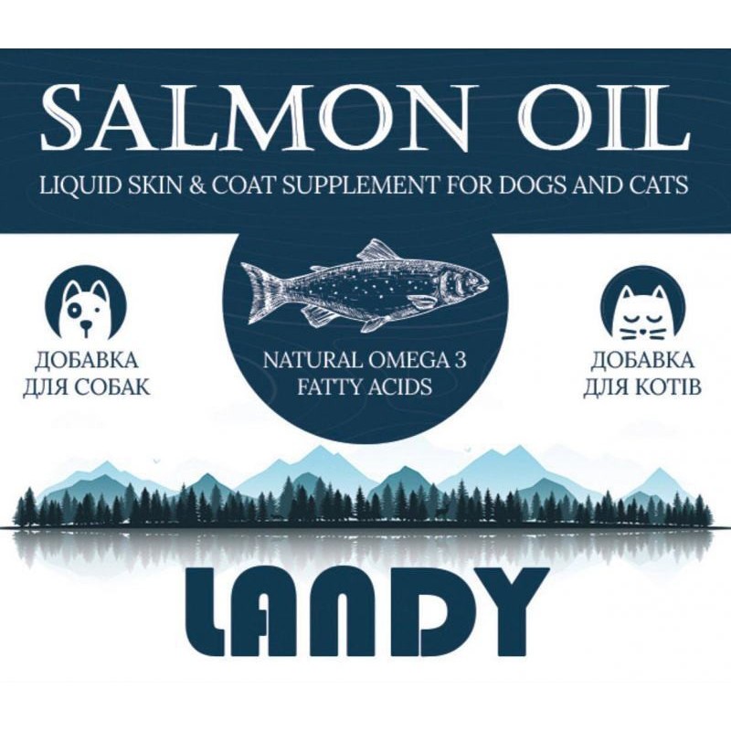 Landy Salmon Oil Лососевое масло для кошек и собак