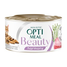 Optimeal Cat Beauty Harmony Консервы для взрослых кошек с тунцом и морскими водорослями в желе