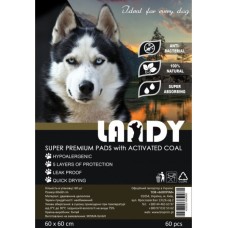 Landy Pet Pad with Charcoal 60x60 cm Пеленки для щенков и взрослых собак с активированным углем 60х60 см