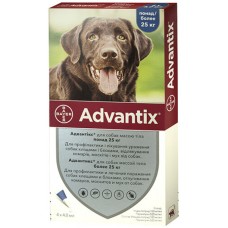 Advantix Капли на холку от блох и клещей для собак от 25 кг до 40 кг
