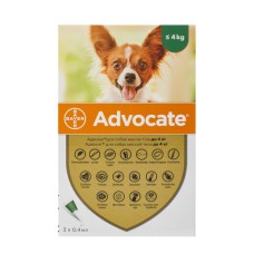 Advocate Капли на холку от блох и клещей для собак до 4 кг