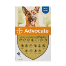 Advocate Капли на холку от блох и клещей для собак от 25 кг