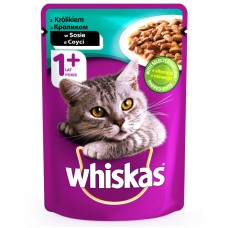 Whiskas Adult Консервы для взрослых кошек с кроликом в соусе