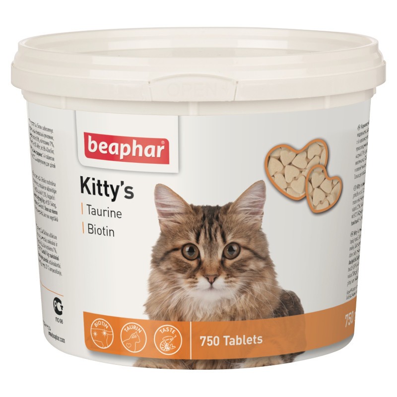Beaphar Kittys Taurin & Biotin Витамины с таурином и биотином для кошек