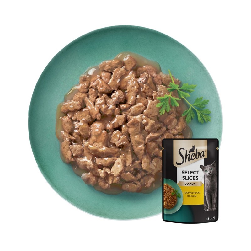 Sheba Selection in Sauce Консервы для взрослых кошек с домашней птицей в соусе
