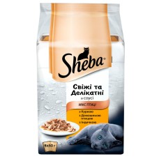 Sheba Fresh & Fine Набор консерв для взрослых кошек с курицей и индейкой в соусе