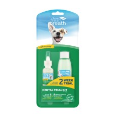 TropiClean Fresh Breath 2 - Week Trial No Brush Набор для ухода за зубами для собак Свежее дыхание гель и добавка