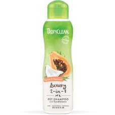 TropiClean Papaya & Coconut Шампунь 2 в 1 Папайя и кокос для собак и кошек