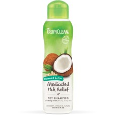 TropiClean Oatmeal & Tea Tree Шампунь лечебный Овсяный с чайным деревом для сухой шелушащейся кожи для собак и кошек