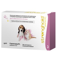 Zoetis Стронгхолд 6% Капли для котят и щенков 0,25 мл