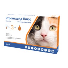 Zoetis Стронгхолд Плюс Капли от блох и клещей для кошек от 2,5 до 5 кг