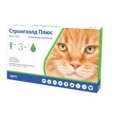 Zoetis Стронгхолд Плюс Капли от блох и клещей для кошек от 5 до 10 кг