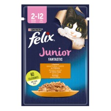 Felix Fantastic Junior Консервы для котят с курицей кусочки в желе