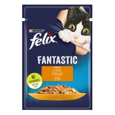 Felix Fantastic Консервы для взрослых кошек с курицей кусочки в желе