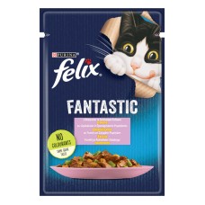 Felix Fantastic Консервы для взрослых кошек с форелью и зелеными бобами кусочки в желе