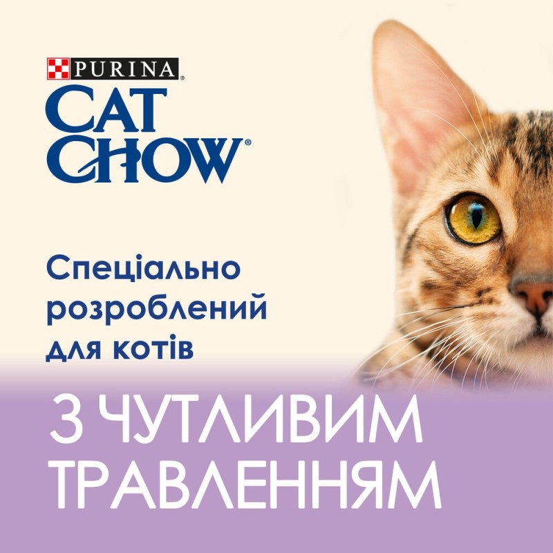 Cat Chow Sensetive Консерви для кішок з чутливим травленням з лососем та цукіні в желе