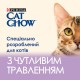 Cat Chow Sensetive Консерви для кішок з чутливим травленням з лососем та цукіні в желе
